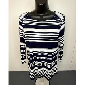 Spade & Heart Stitch Fix Blouse Women Small S 3/4 Sleeve Jersey Striped